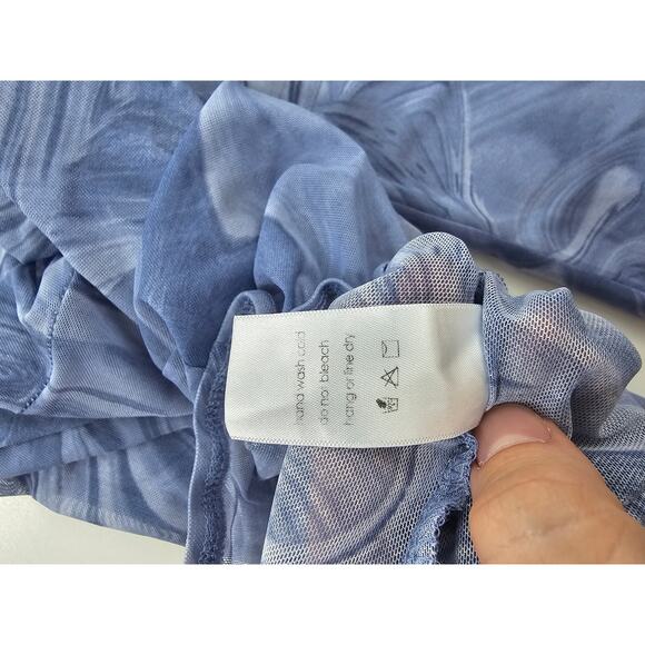 Naked wardrobe sheer see through geometric swirl elastic waist pants size medium - Picture 5 of 8